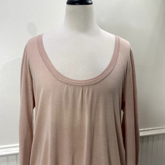 Massimo Dutti Size L 34 Sweater Silk Bamboo Lightweight Blush Pink Balletcore - Picture 8 of 11